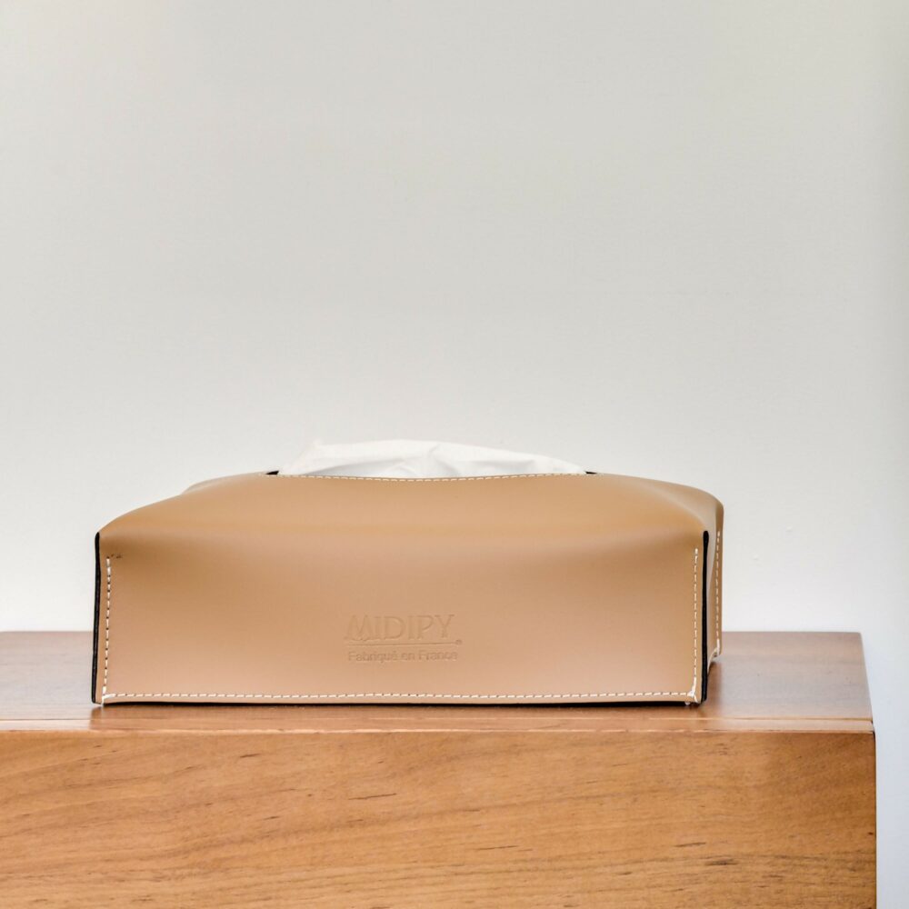 Boîte pour mouchoir artisanale en cuir chic, idéale pour maisons, hôtels et restaurants de luxe