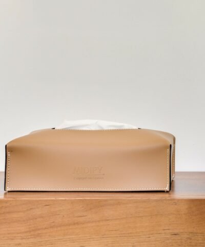 Boîte pour mouchoir artisanale en cuir chic, idéale pour maisons, hôtels et restaurants de luxe