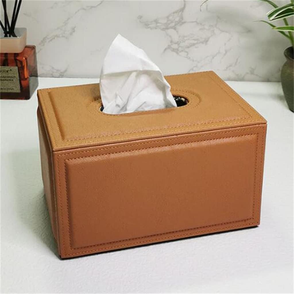 Boîte de mouchoirs design en cuir artisanal, accessoire chic pour maison ou bureau