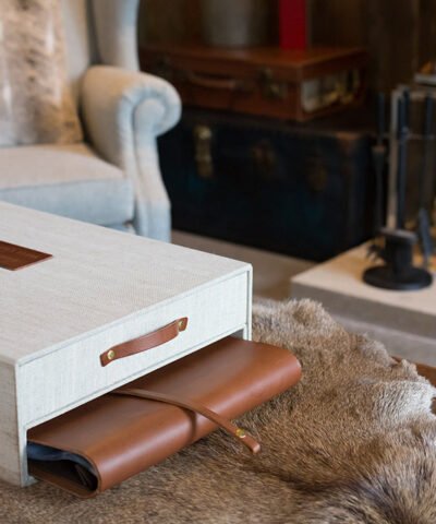 Coffret luxe avec tiroirs en cuir pour ranger souvenirs et albums Box cadeau personnalisée en cuir avec tiroirs et album photo