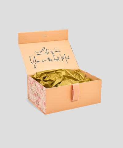 Coffret Cadeau Personnalisable Coffret cadeau femme élégant en rouge, idéal pour les fêtes des mères, mariages et occasions spéciales, avec un design luxe et personnalisé. 