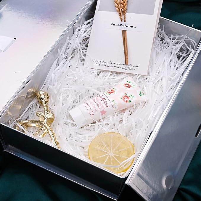 Coffret cadeau de luxe en argent pour femmes et occasions spéciales
