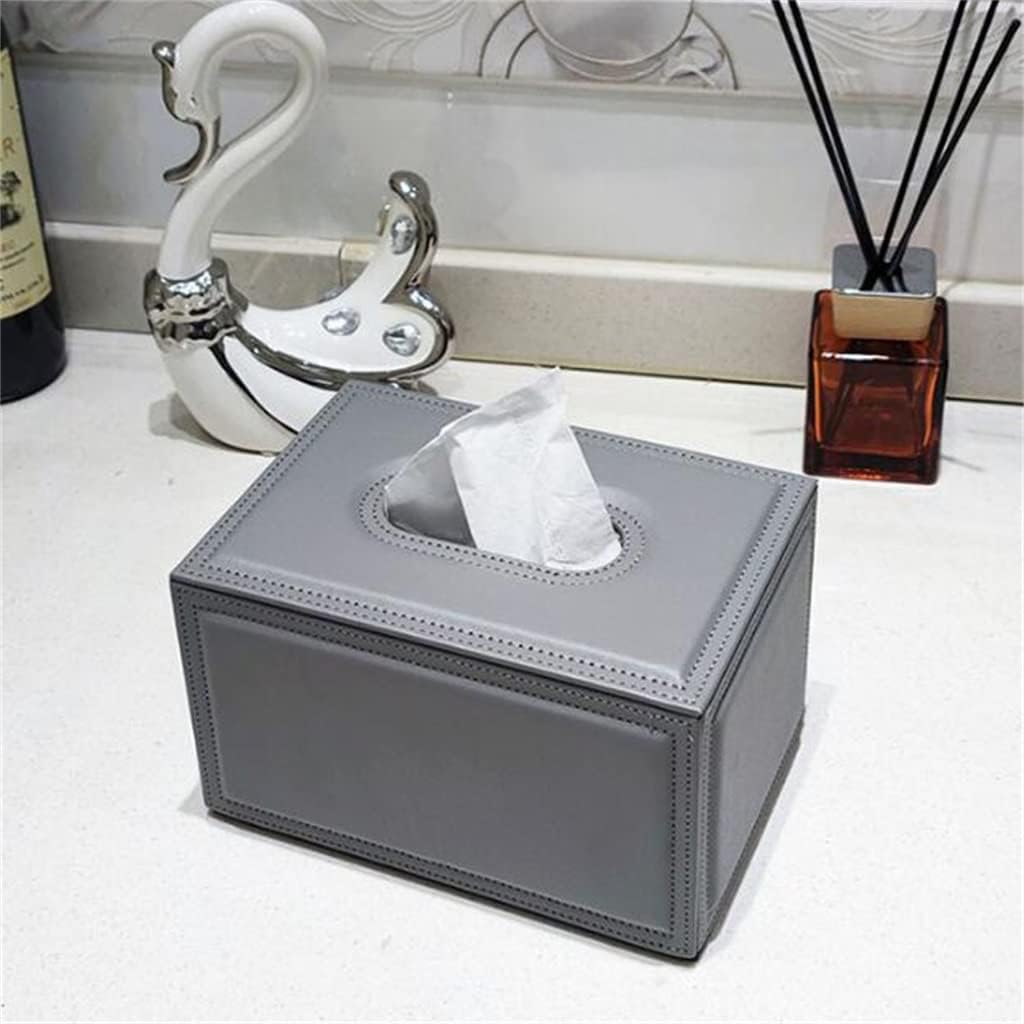 Boîte pour mouchoir artisanale en cuir chic, accessoire maison ou hôtel de luxe