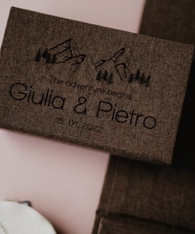 Boîte à photos personnalisée avec clé USB en verre Crystal Glass pour souvenirs de mariage