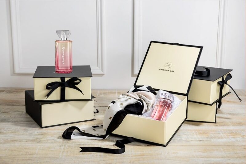 Coffret cadeau cosmetique Boîte cosmétique chic pour coffrets cadeaux de beauté, incluant des soins bio, maquillage naturel et produits de beauté haut de gamme.