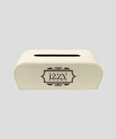 Boîte à Mouchoirs Simili Cuir design rectangulaire beige pour maison ou voiture