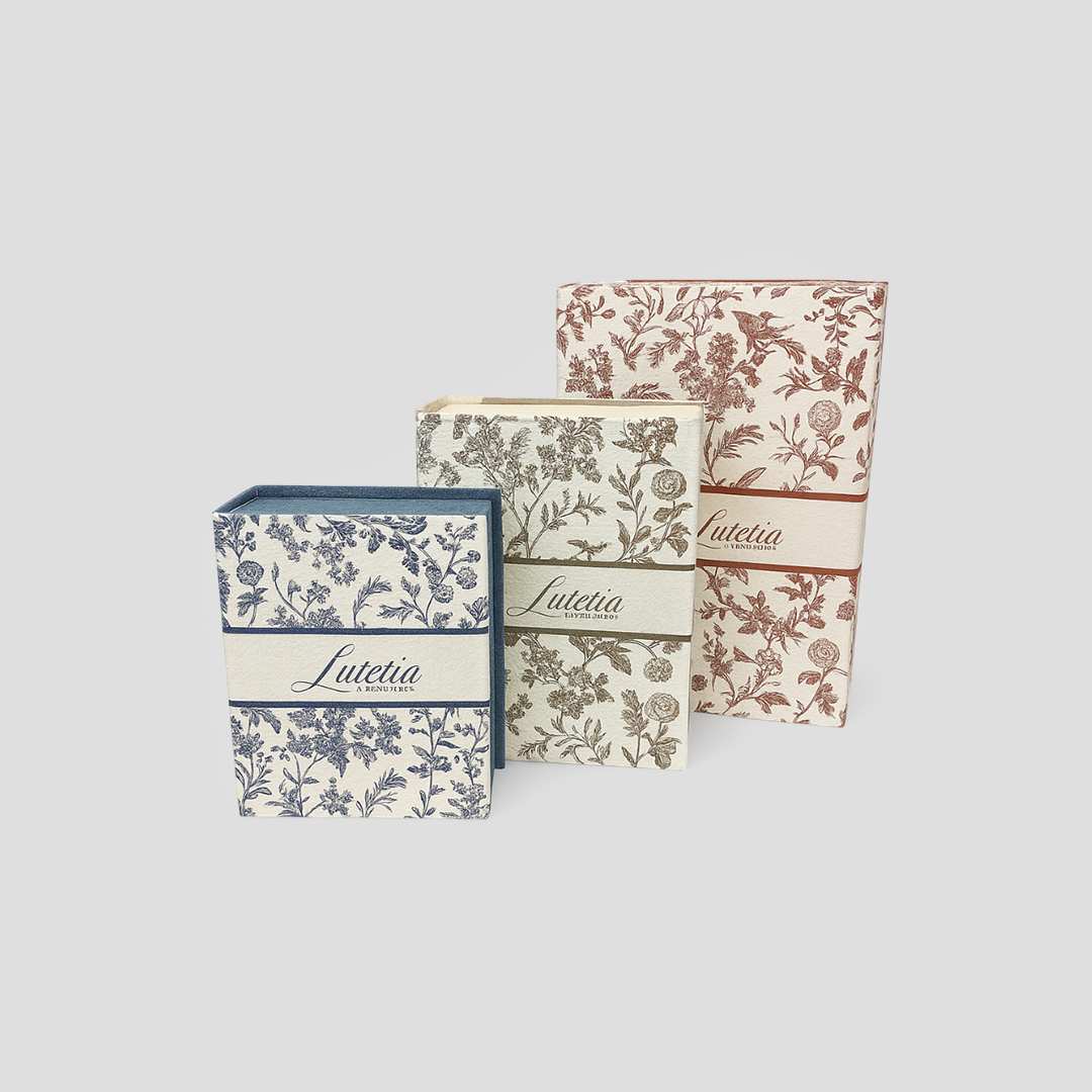 Coffret Cadeau Décoratif en Velours - Set de Boîtes Rangement Empilables Luxe