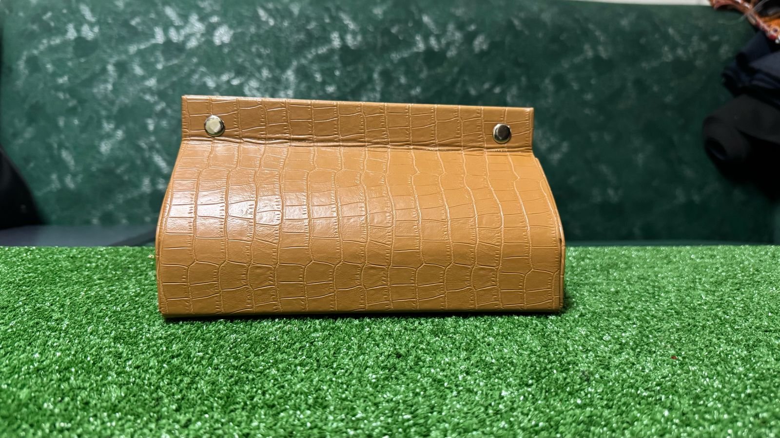 Distributeur mouchoirs décoratif marron pour salon ou bureau