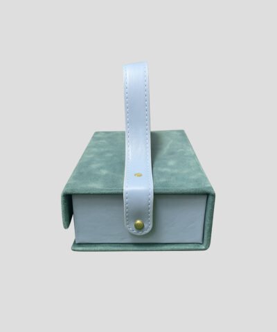 Coffret en velours personnalisé bleu ciel B2B pour emballage de luxe sur mesure - Packity